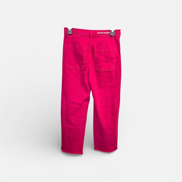 Favorite Daughter The Mischa Super High Rise Wide Leg Ankle Pink Peacock 27 - Picture 2 of 6